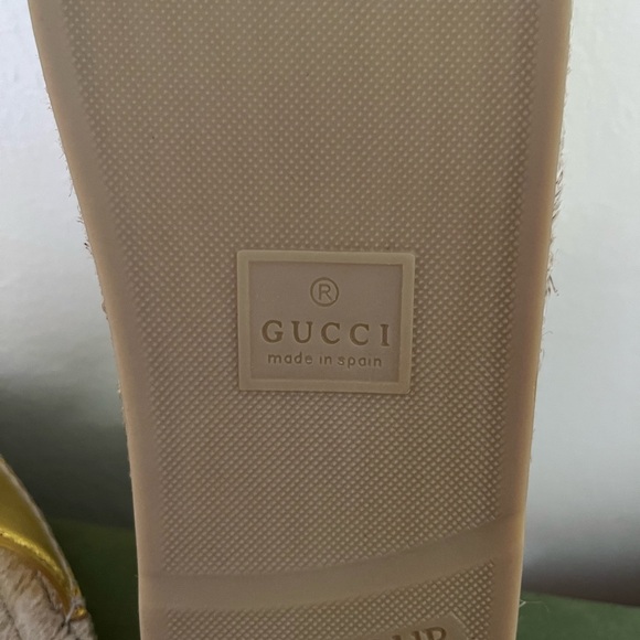 NIB GUCCI Interlocking GG Cut Out Espadrille Sandals 725830 Sz 39.5G US 9.5 $660 - Picture 8 of 12